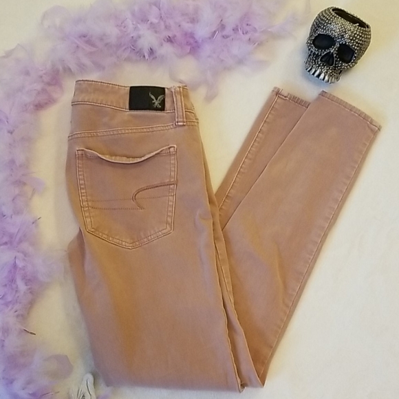 American Eagle Outfitters Denim - American Eagle Dusty Pink Jeggings Sateen Size 4